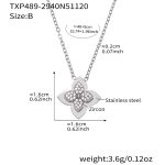 color: TXP489-B Style Steel Color Necklace 40+5cm