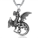 color: Flame Dragon + Stainless Steel Chain