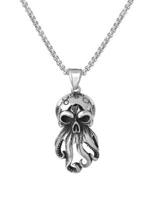 Ornament Stainless Steel Octopus Necklace Pendant Personalized Three-Dimensional Squid Sweater