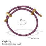 color: SL219PEG Purple Cord Bangle