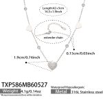 color: TXP586-Steel Color Necklace 42+5cm