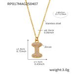 color: RP017-I Letter Gold Necklace 40+5cm