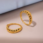 Simple and Light Luxury Stainless Steel Beccarite Ring Women's Little Finger Ring Electroplated 18K Real Gold Does Not Fade