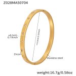 color: Z028-Gold Zircon Bangle