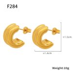 color: F284-Gold Earrings