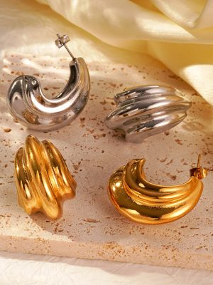 Beach Double Layer Starfish Stud Earrings Jewelry Women's Summer Holiday Accessories Earrings All-Matching Gold
