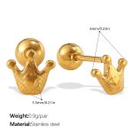 color: EH1215G Piercing Stud Earrings