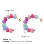 color: EH1104CRG Colorful Natural Stone Earrings
