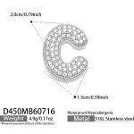 color: D450-Letter C Steel Color Pendant