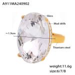color: A911-White Ring / size: US 6