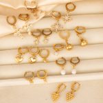 Retro Stainless Steel Rhinestone Pearl Pendant Earrings Women's Versatile Earrings 2026 Growth Hot Words