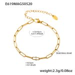 color: E619-Gold Bracelet 16+5cm