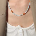 color: P371-Natural Stone Necklace