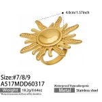 color: A517-Gold Ring / size: US 7