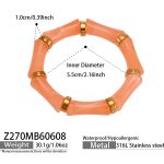 color: Z270-Gold Orange Resin Bangle