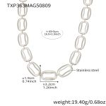 color: TXP363-Steel Color Necklace 43+5cm