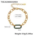 color: TXE202-Gold Green Zircon Bracelet