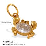 color: PJ916WEG White Zircon Gold Pendant