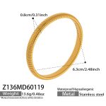 color: Z136-Gold Bangle -Width 8MM