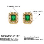 color: F890-Cube Green Glass Stone