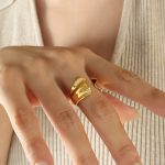 color: A164-Gold Open Ring / size: US 7