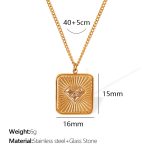 color: XL263 White Stone Gold Necklace