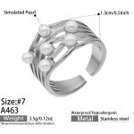 color: A463-Steel Color Ring -Size 7