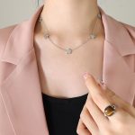 color: P1276-Steel Color Necklace -40+5cm