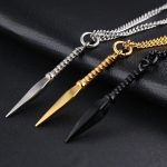Arrow Hidden Weapon Sharp Arrow Vintage Pendant Necklace Ornament Geometric Simple Personality Accessories