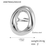 color: A987-Steel Color Ring -Size 7