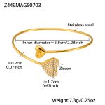 color: Z449-Gold Zircon Bangle