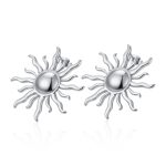 color: Sunflower Steel Color Stud Earrings