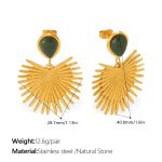 color: EH1348GNG Natural Stone Earrings