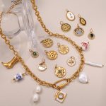 New Pendant Accessories Women's Rhinestone All-Match Light Luxury Glass Stone round Necklace