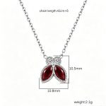 color: 1 PC Red Color Necklace Steel Color