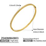 color: Z040-Zircon Gold Bangle