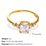 color: JZ166G6 Zircon Ring