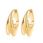 color: Size 2 Oval Gold Ear Cuff