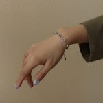 color: E245-Brooch Pin Splice Steel Color Bracelet 15+5cm
