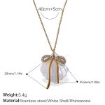 color: XL535-PJ498WEG White Shell Necklace