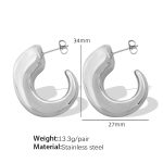 color: EH231 Large Silver Earrings