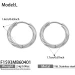 color: F1593-Steel Color Earrings -L