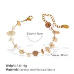 color: SL118LCG Light Coffee Stone Gold Bracelet