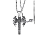 color: Double Axe Stainless Steel Chain
