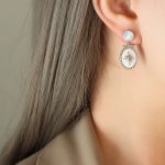 color: F678-Steel Color Earrings