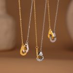 Fashion Brand Special Multicolor Handcuffs Necklace 18K Gold Plating Clavicle Chain Design Stainless Steel Accessories