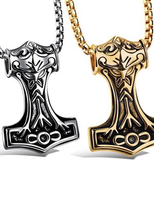 Stainless Steel Ornament Personality Quake Pendant Domineering Men's Necklace Cool Gift
