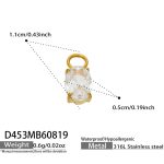 color: D453-Oval Zircon Gold Pendant
