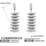 color: F1440-Steel Color Earrings