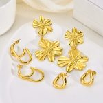 Stainless steel earrings, light luxury, high-end tassel drop earrings, golden autumn/winter exaggerated earrings, designer style for women.